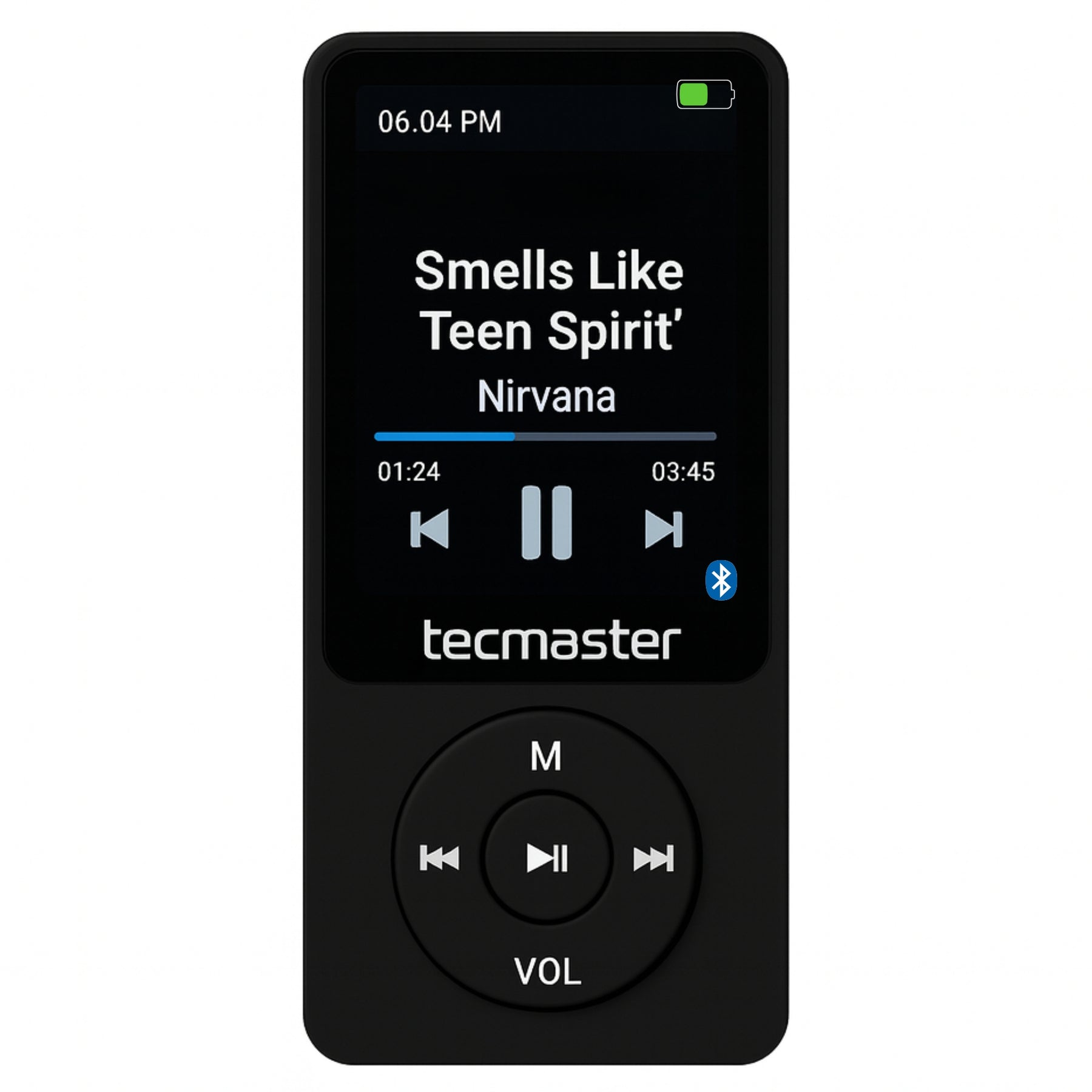 Reproductor MP3 16GB Bluetooth 5.0 Tecmaster TM-300523 Negro