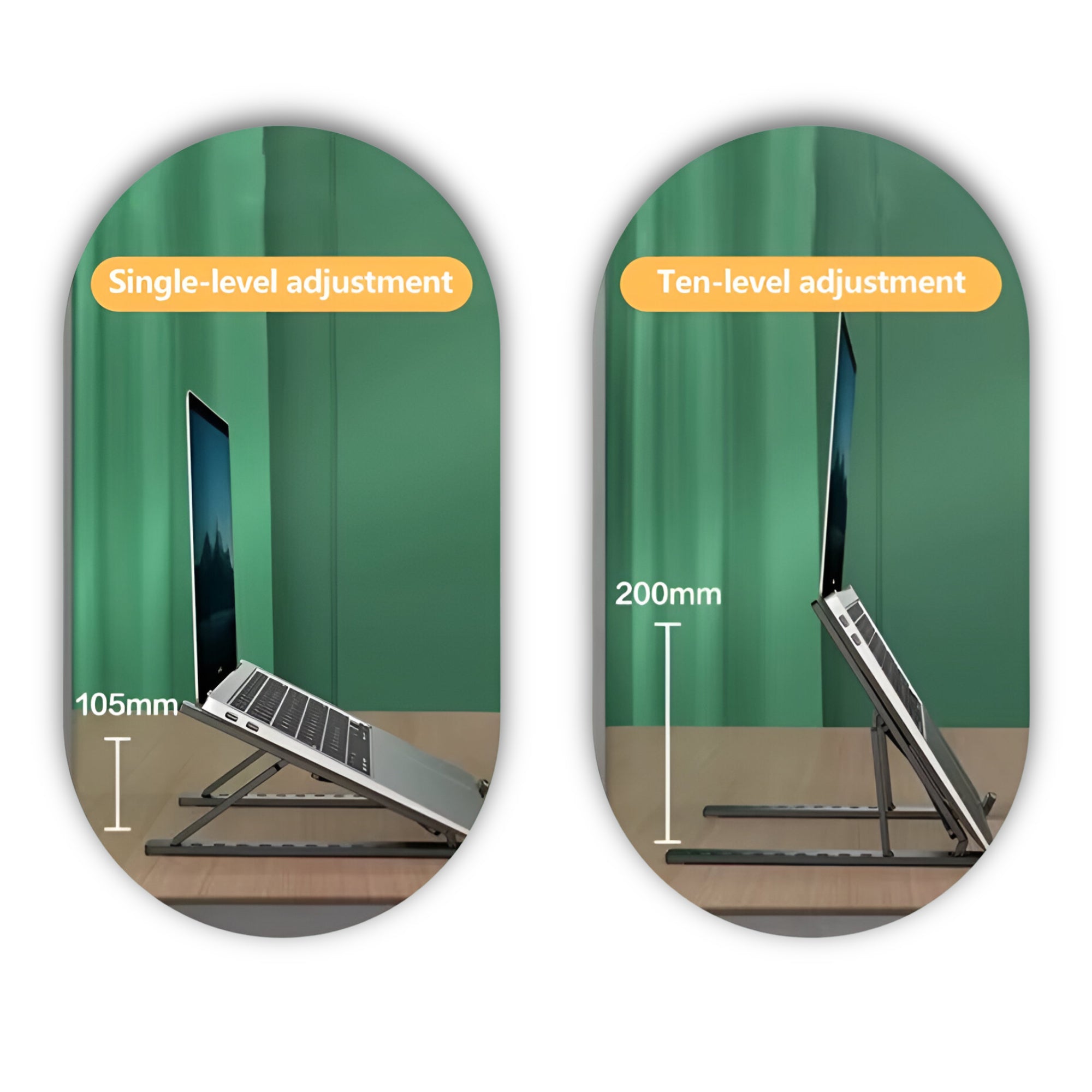 Soporte para Notebooks y Macbooks Retractil  de Aluminio