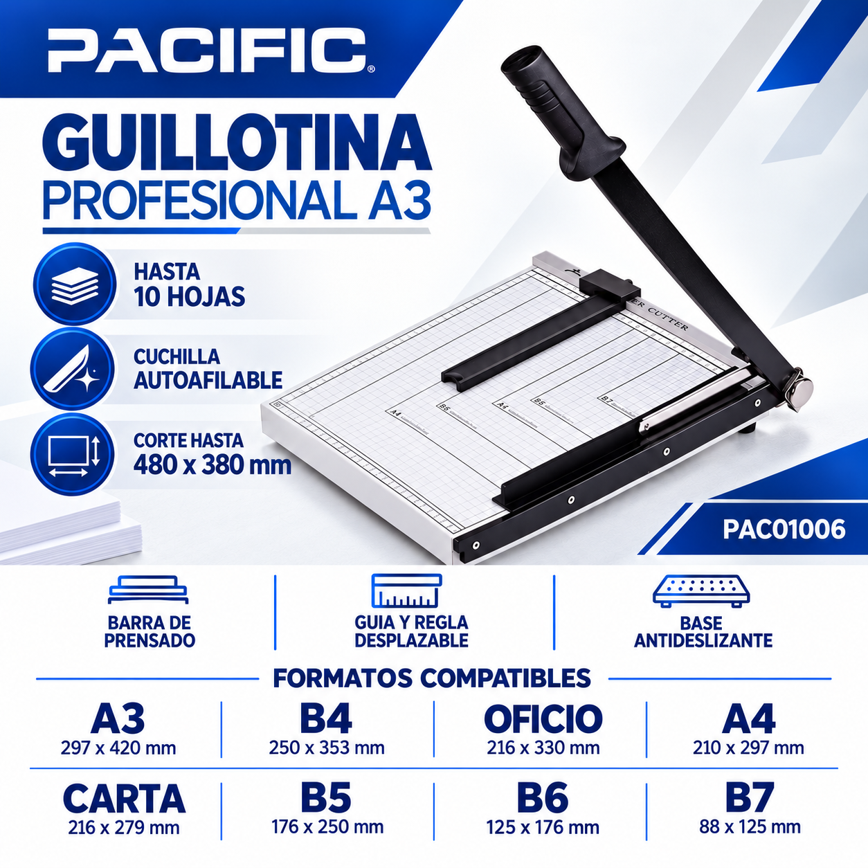 Guillotina Profesional Auto Afilable XXL 480mm x 380mm 11006