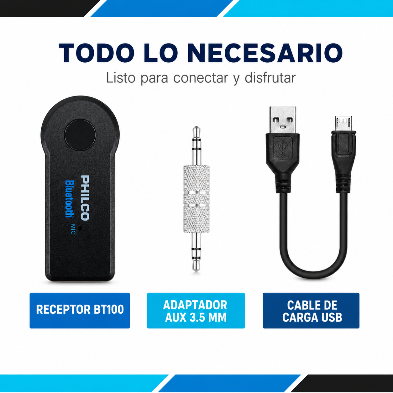 Transmisor de Música vía Bluetooth con Manos Libre BT100