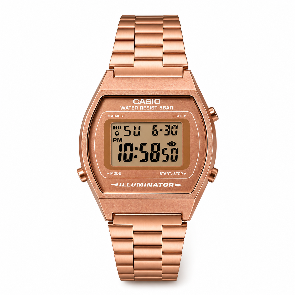 Reloj Digital Casio Oro Rosa Mujer B640WMR-5ADF
