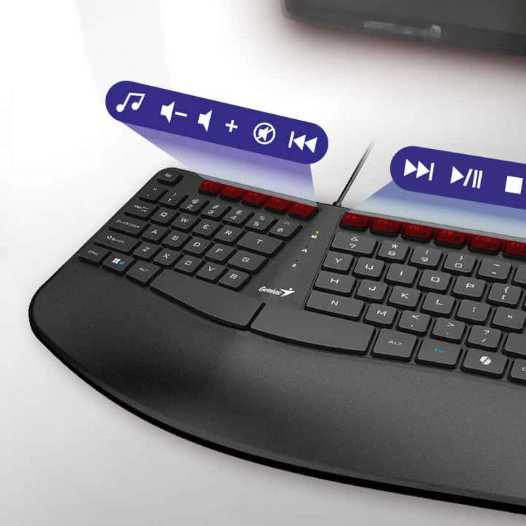 Teclado Ergonómico con apoya Muñecas Enterprise Copilot AI