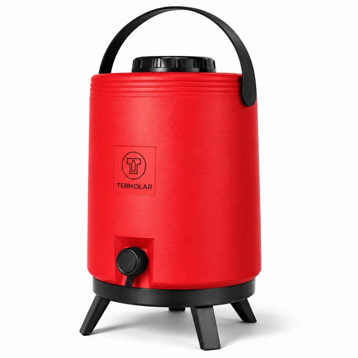 Maxi Termo Termolar 12 Litros Rojo con Llave y Asa