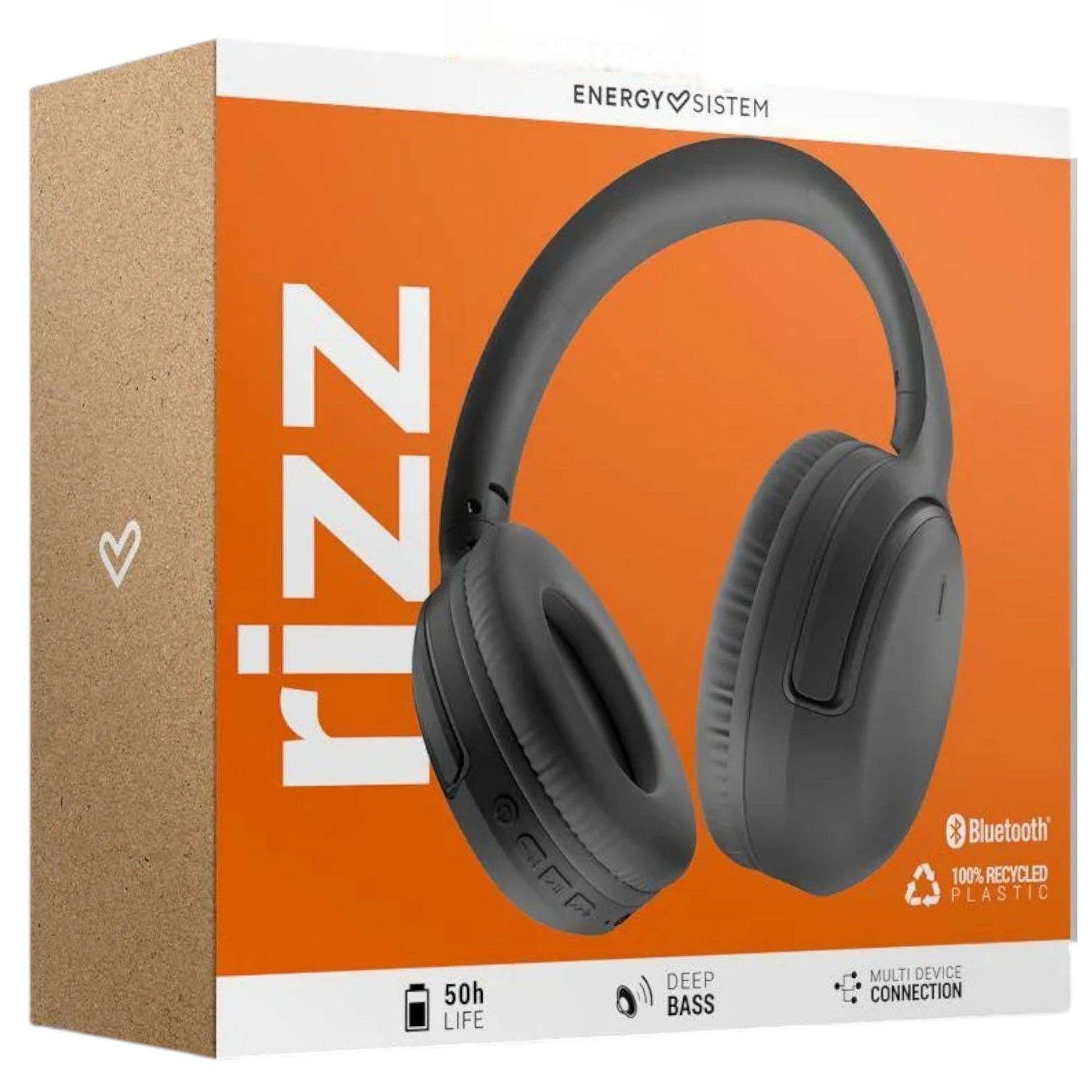 Audífonos Bluetooth Energy Sistem Rizz Fold Black Deep Bass 50Hrs