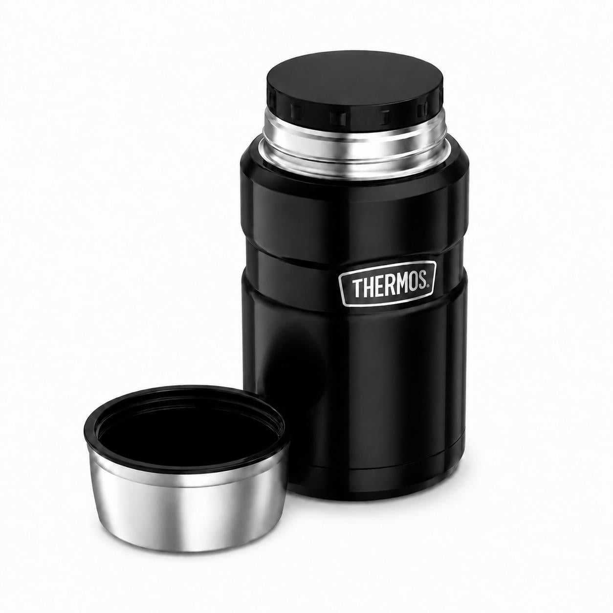 Termo de Comida Premium Inox Thermos King  470ML Negro