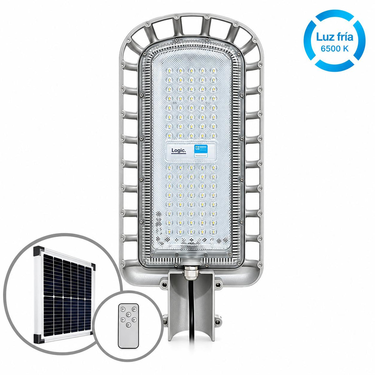 Luminaria Solar Peatonal Austral 400W con Panel de Alta Eficiencia