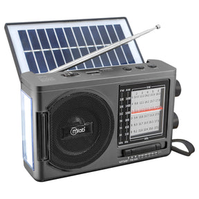 Radio Solar Recargable AM FM/ SW/ TF/ USB/ BT Retro Sunshine