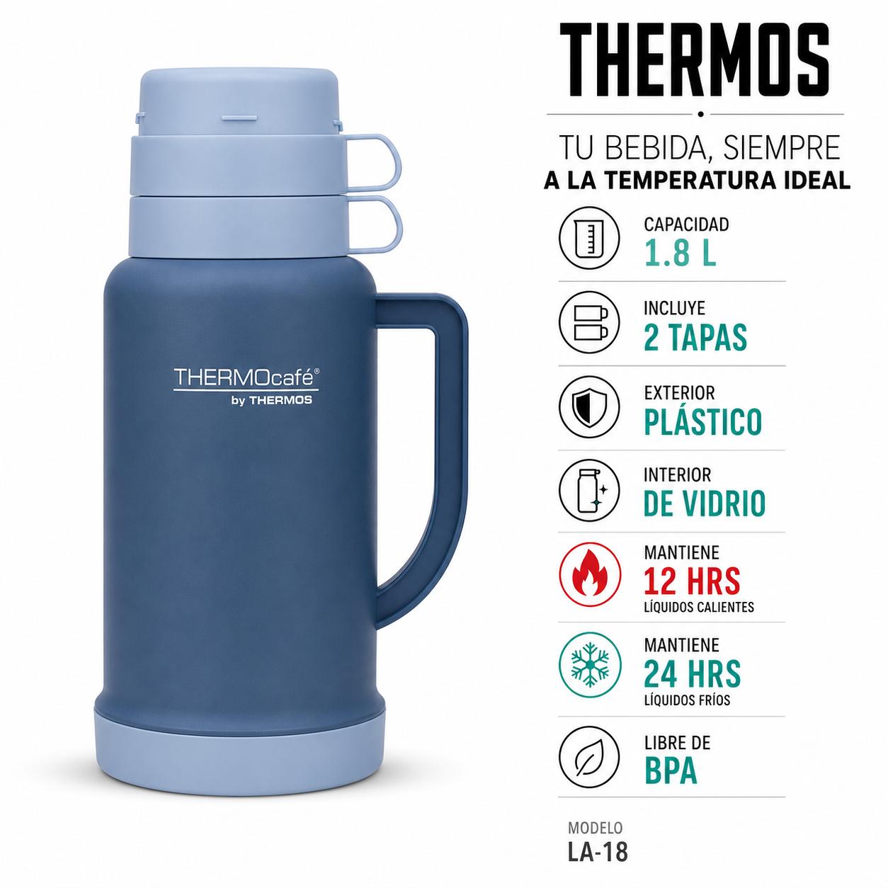Termo para Liquidos Thermos  1.8L Azul 12H/24H