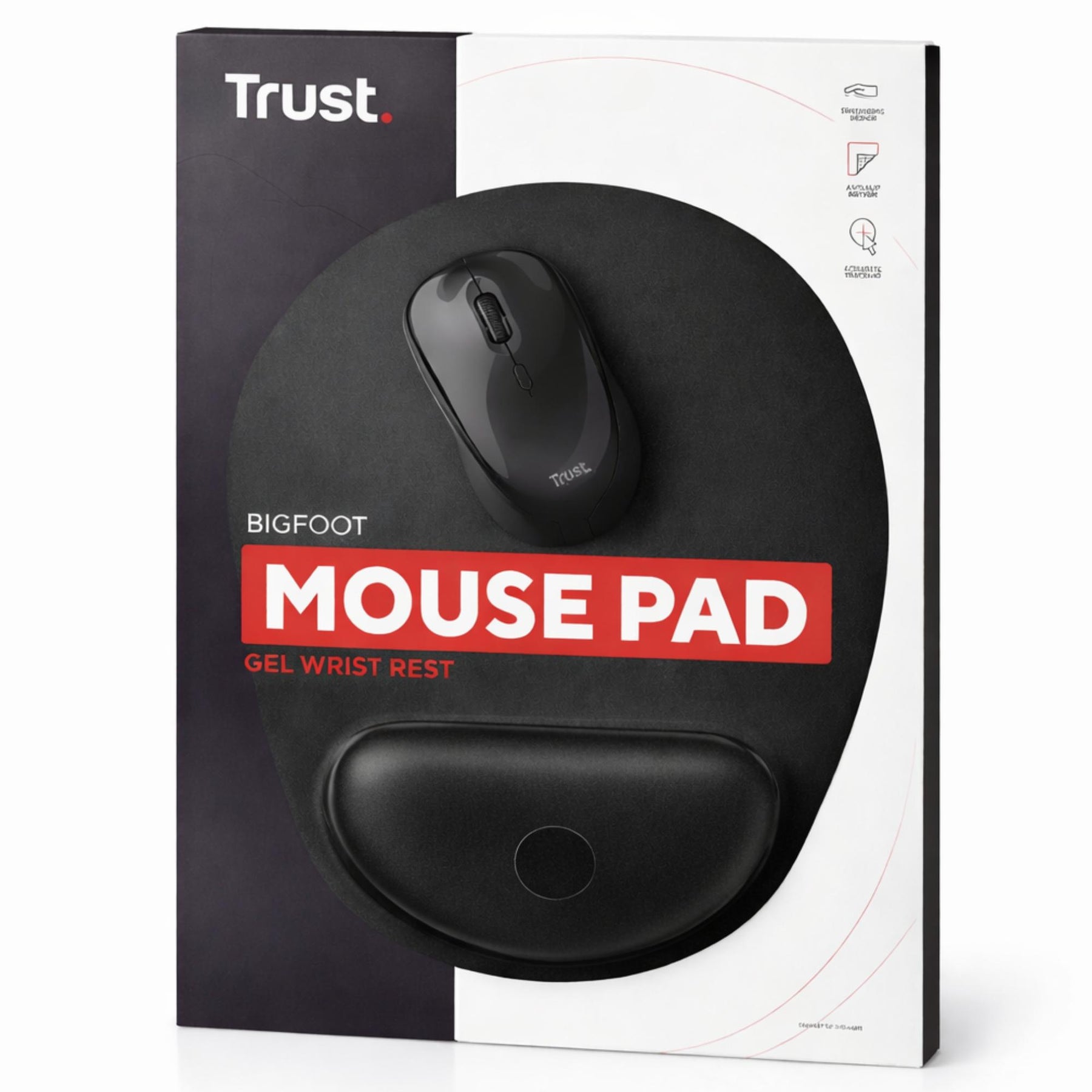 Mousepad Ergonómico con Apoya Muñecas GEL Trust BIGFOOT