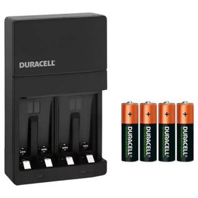 Cargador de Pilas Duracell + 4 Baterías A A Recargables