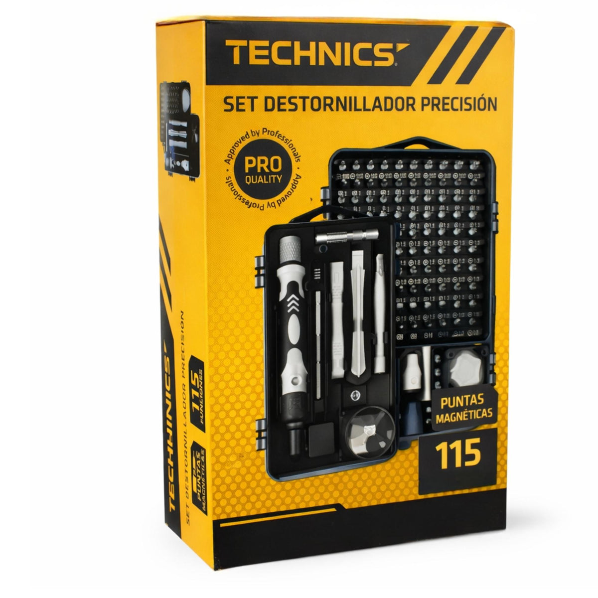 Set Destornillador 115Pcs Imantados Alta Precisión Technics