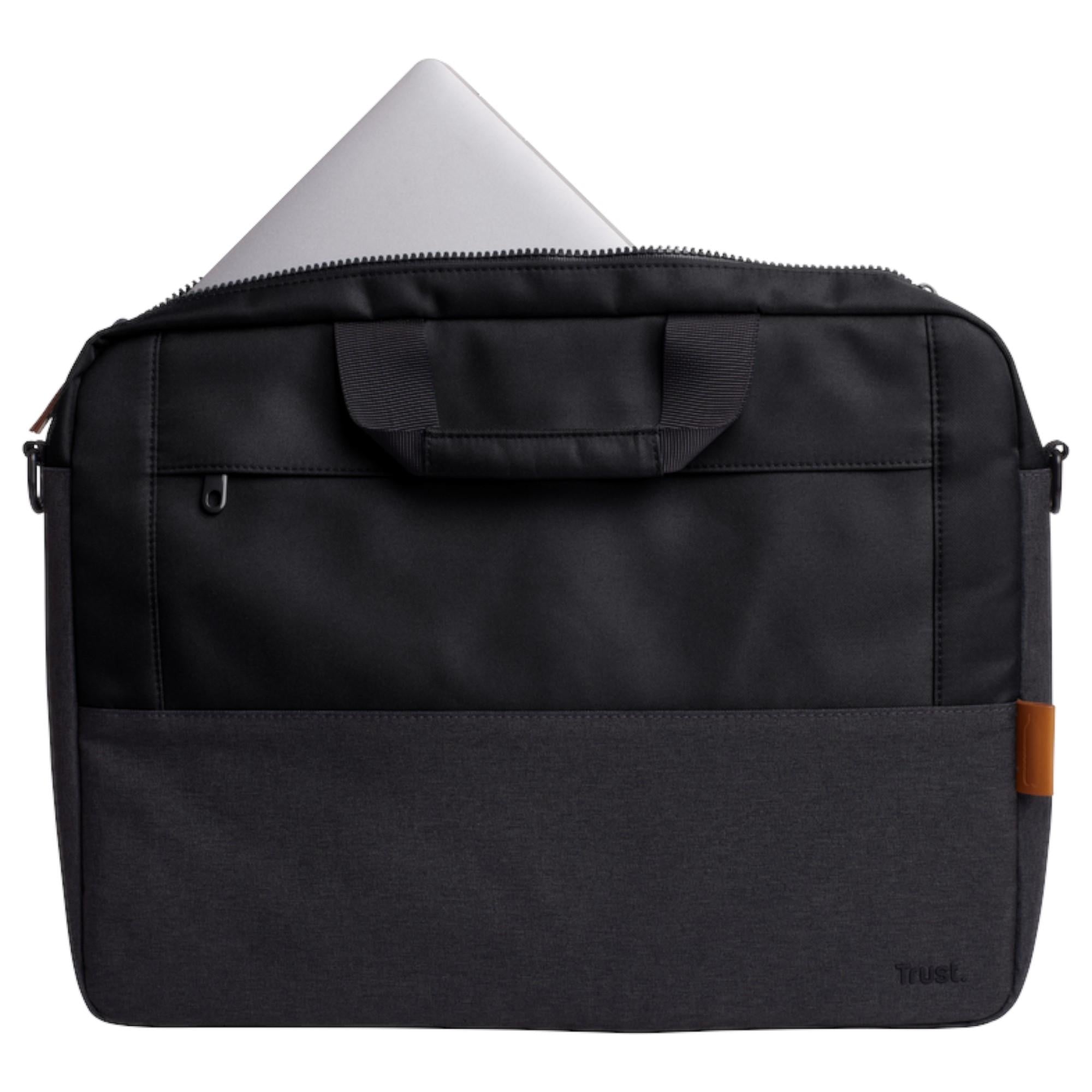 Bolso Notebook Trust Lisboa 16" Max UltraDelgado Black