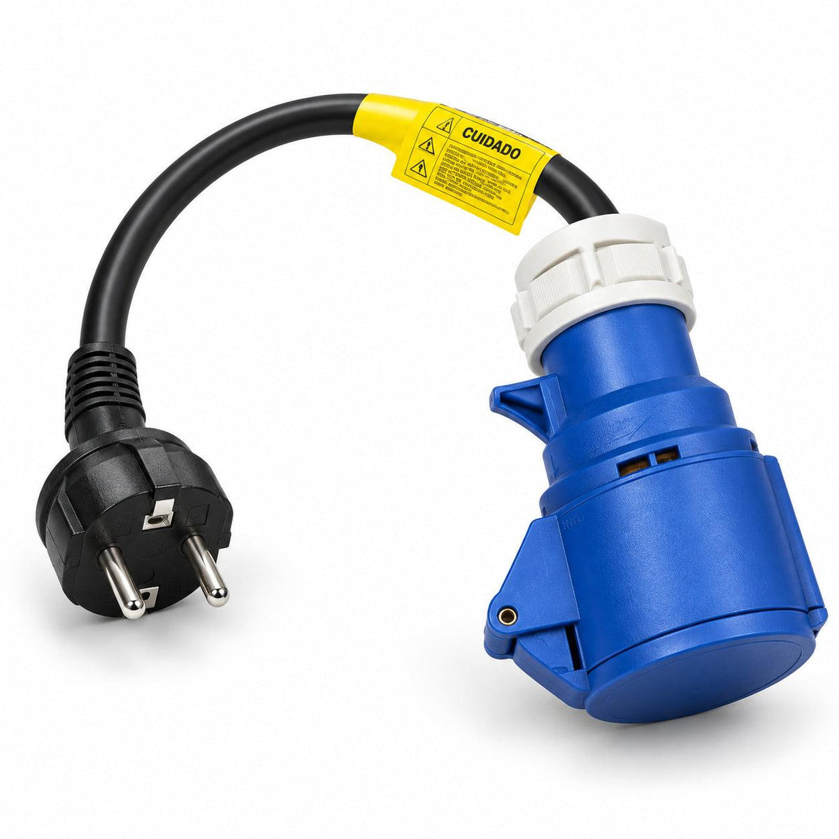 Adaptador de Corriente Schuko y CEE Azul