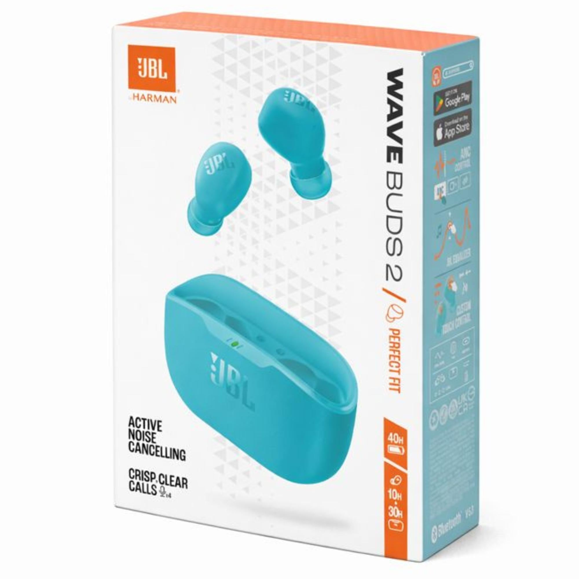 Audifonos JBL Wave  Buds 2 TWS ANC Blue + 40Hrs Autonomía