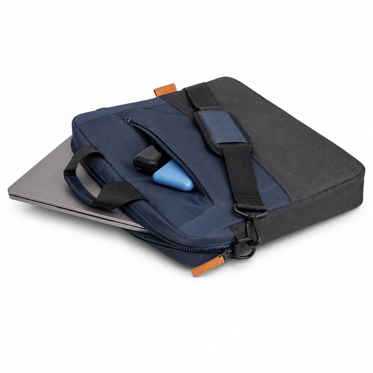 Bolso Notebook Trust Lisboa 16" Max Ultra Delgado Navy
