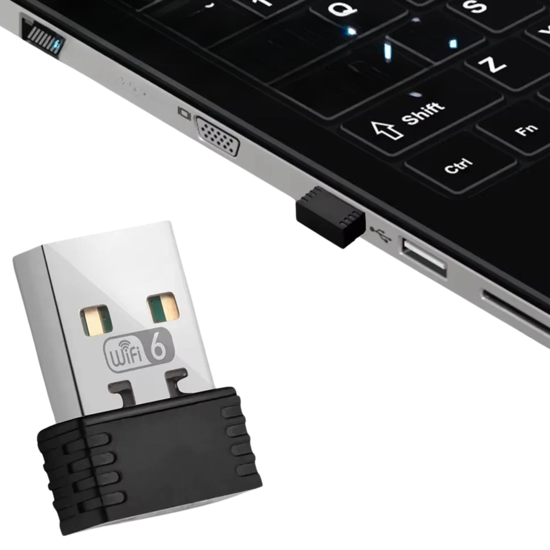 Adaptador de Red WiFi 6G USB  High Speed - Ultra Compacto