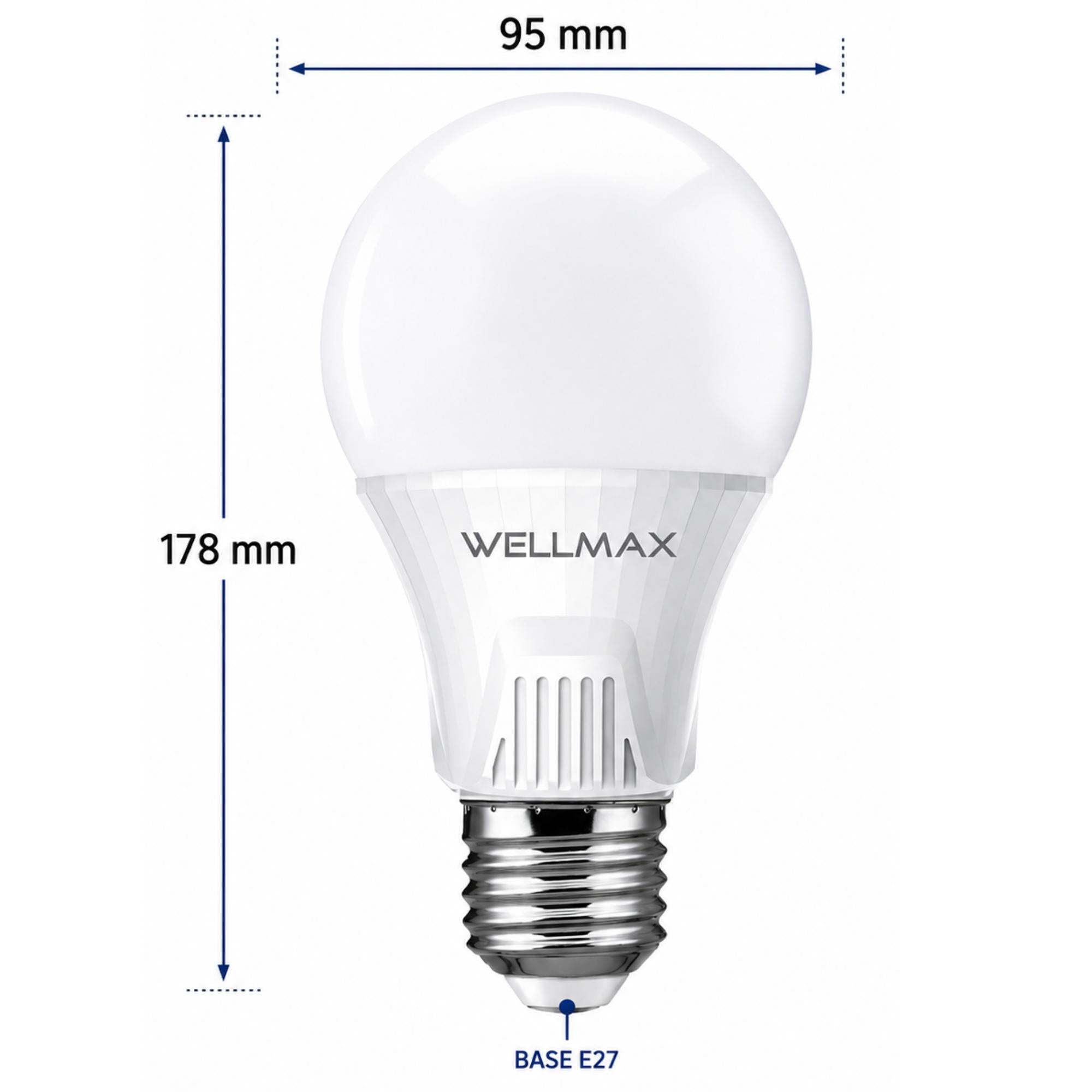 Ampolleta LED Wellmax 23W Luz Fria E27 Con Chip LED Samsung