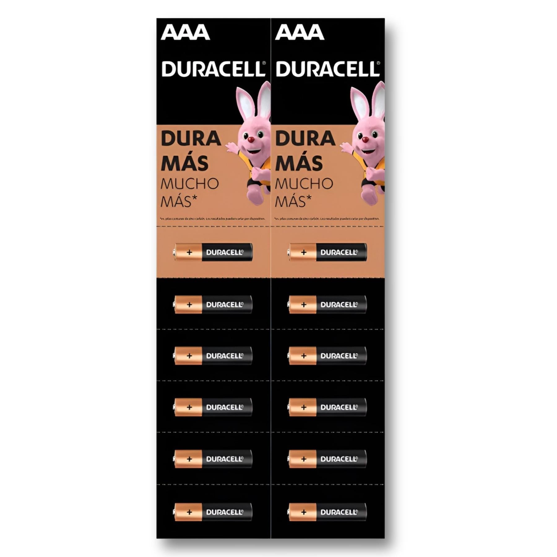 Pack de 12 Pilas Duracell AAA (Triple A) Alcalina de Larga Duración