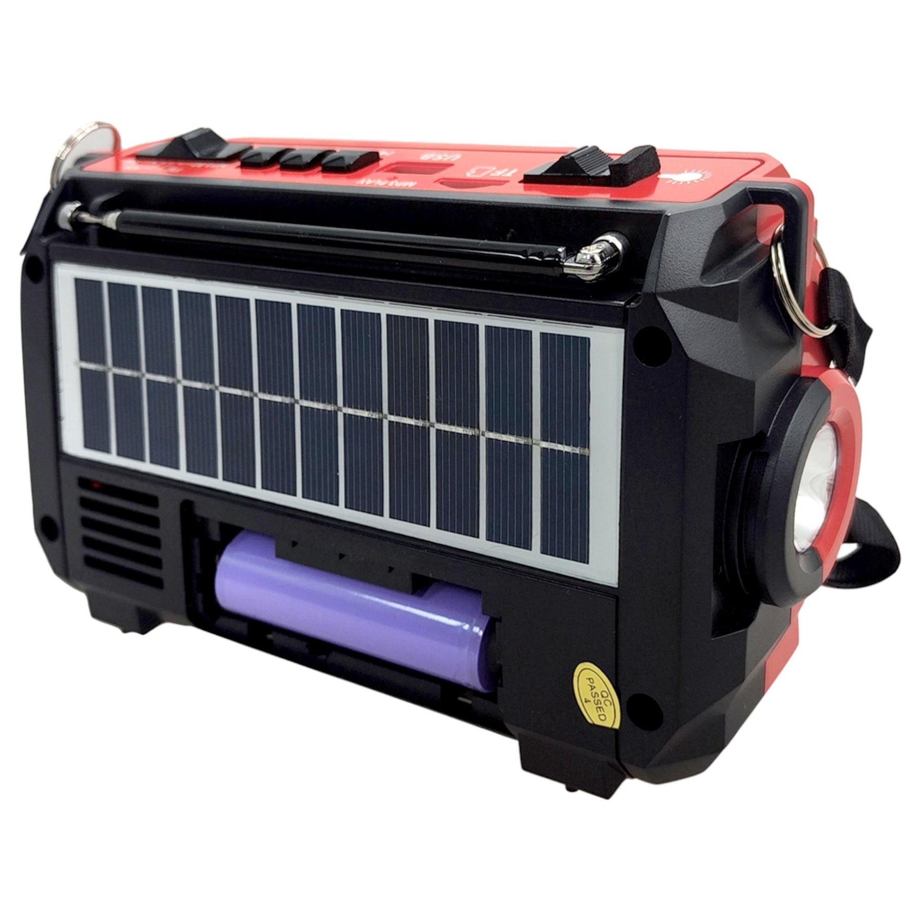 Radio de Emergencia Solar Recargable + Dinamo AM/ FM/ SW/ BT