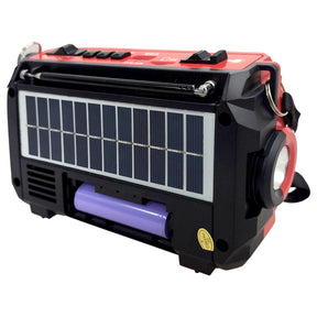 Radio de Emergencia Solar Recargable + Dinamo AM/ FM/ SW/ BT