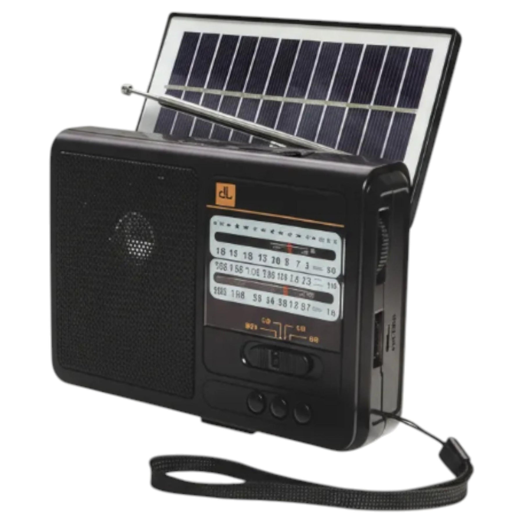 Radio Solar Recargable Multibanda AM/FM/ SW/MP3/SD/ Linterna