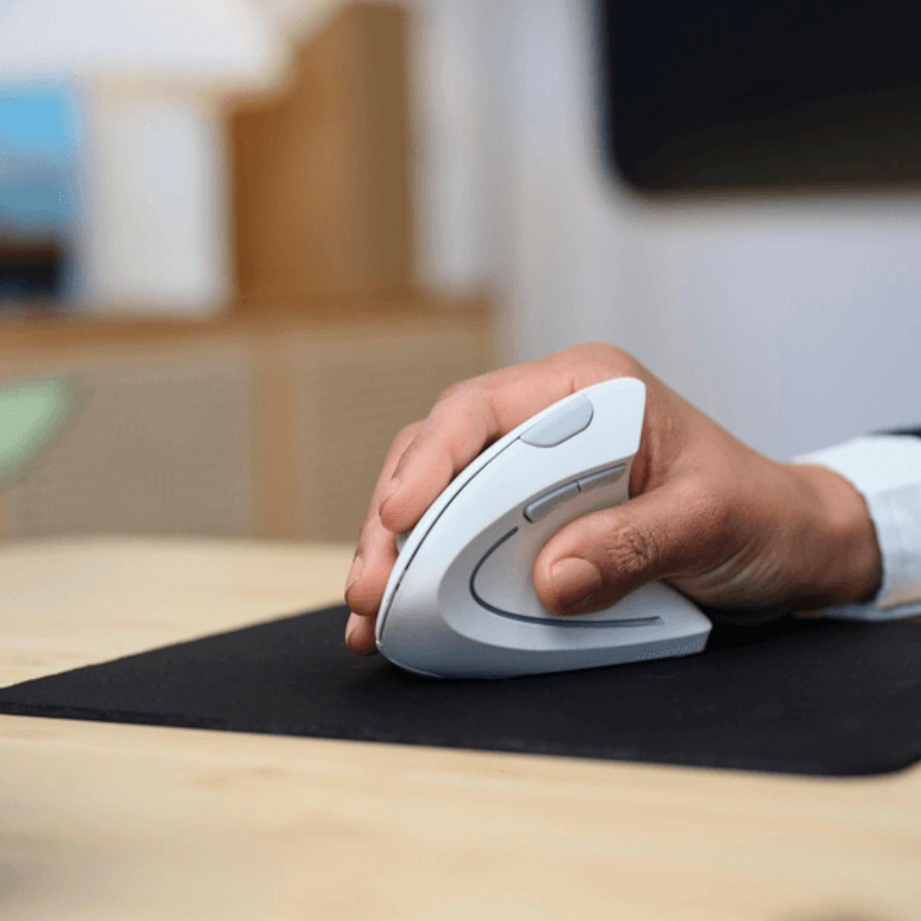 Mouse Vertical Inalámbrico Ergonómico Trust Verto White