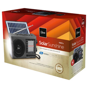 Radio Solar Recargable AM FM/ SW/ TF/ USB/ BT Retro Sunshine