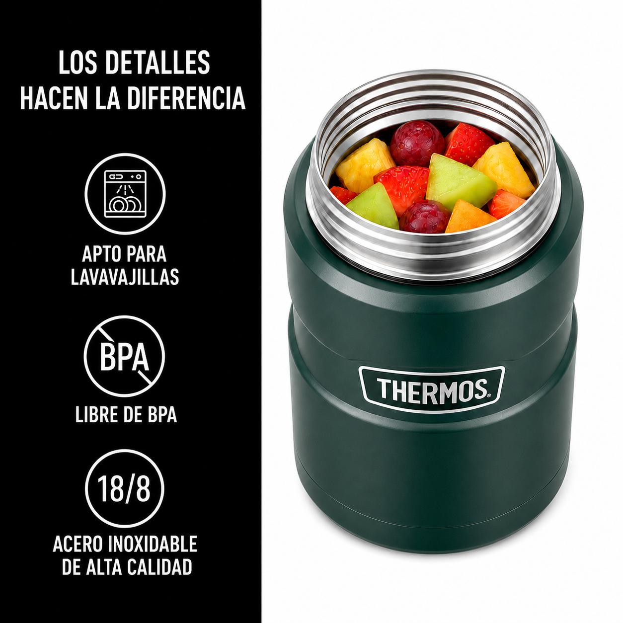 Termo de Comida Inox Thermos King  470ML Verde