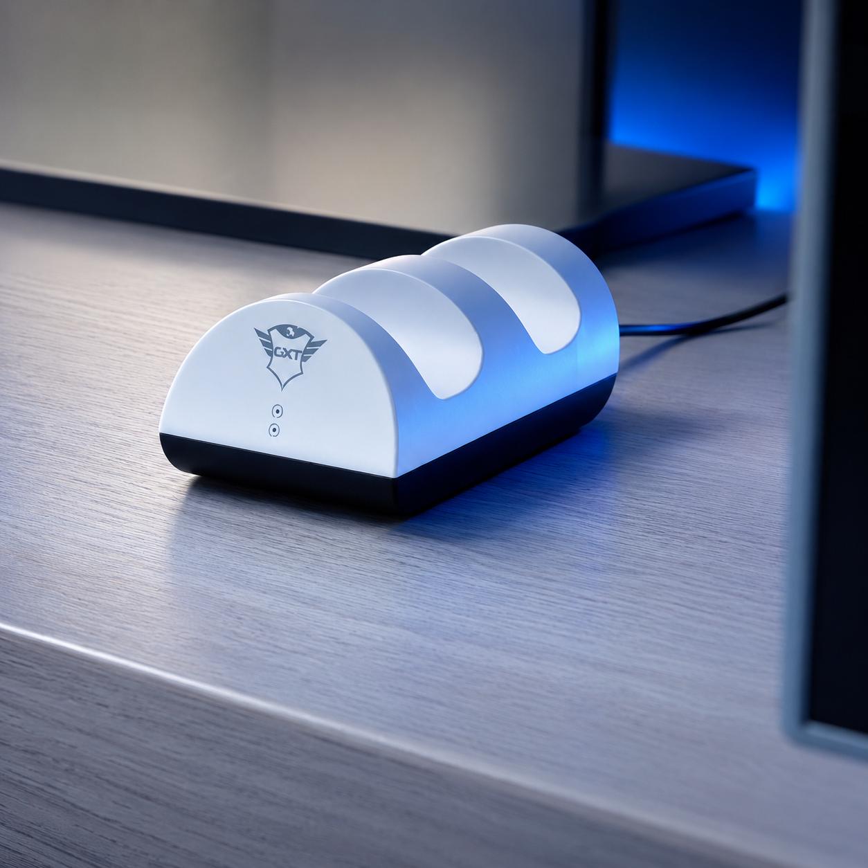 Base Carga Dual para Controles PS5 DualSense Trust GXT 254