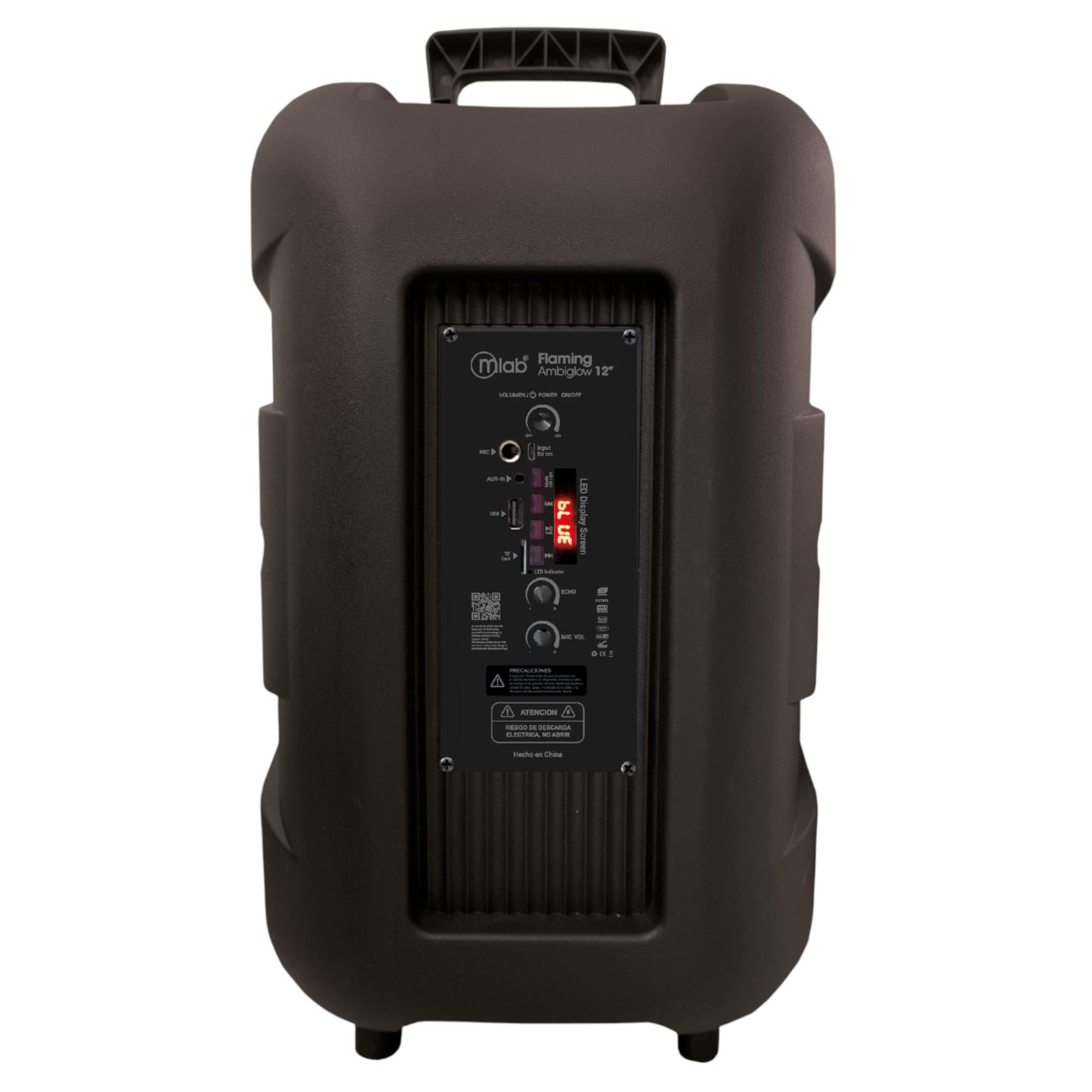 Parlante Bluetooth Flaming Ambiglow 12" RGB (Atril+ Mic) 30W
