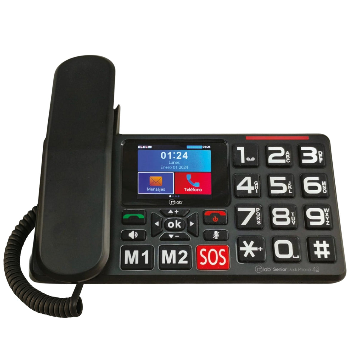 Teléfono Senior de Mesa 4G LTE con Pantalla y Botón S O S