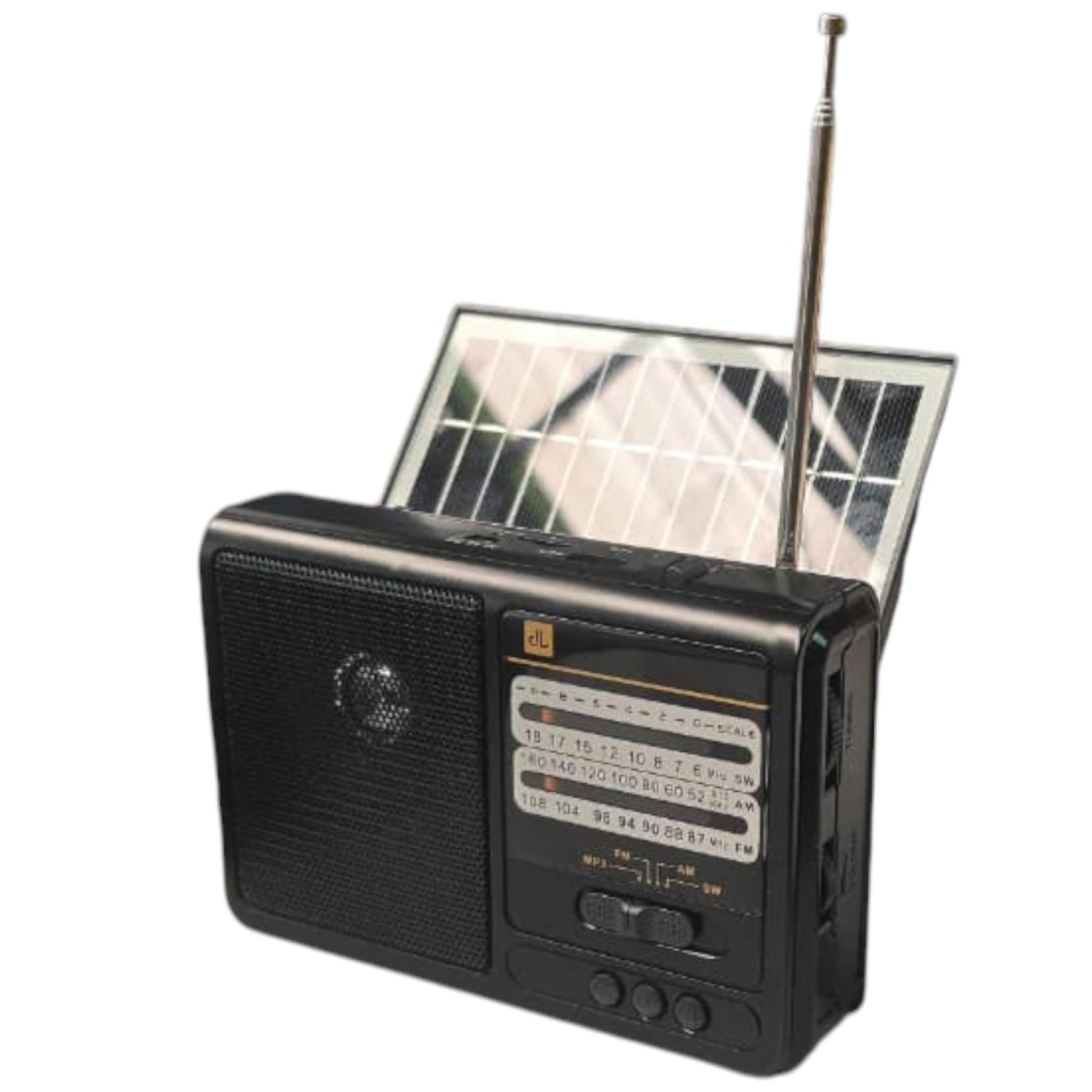 Radio Solar Recargable Multibanda AM/FM/ SW/MP3/SD/ Linterna