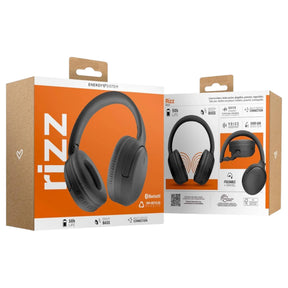 Audífonos Bluetooth Energy Sistem Rizz Fold Black Deep Bass 50Hrs