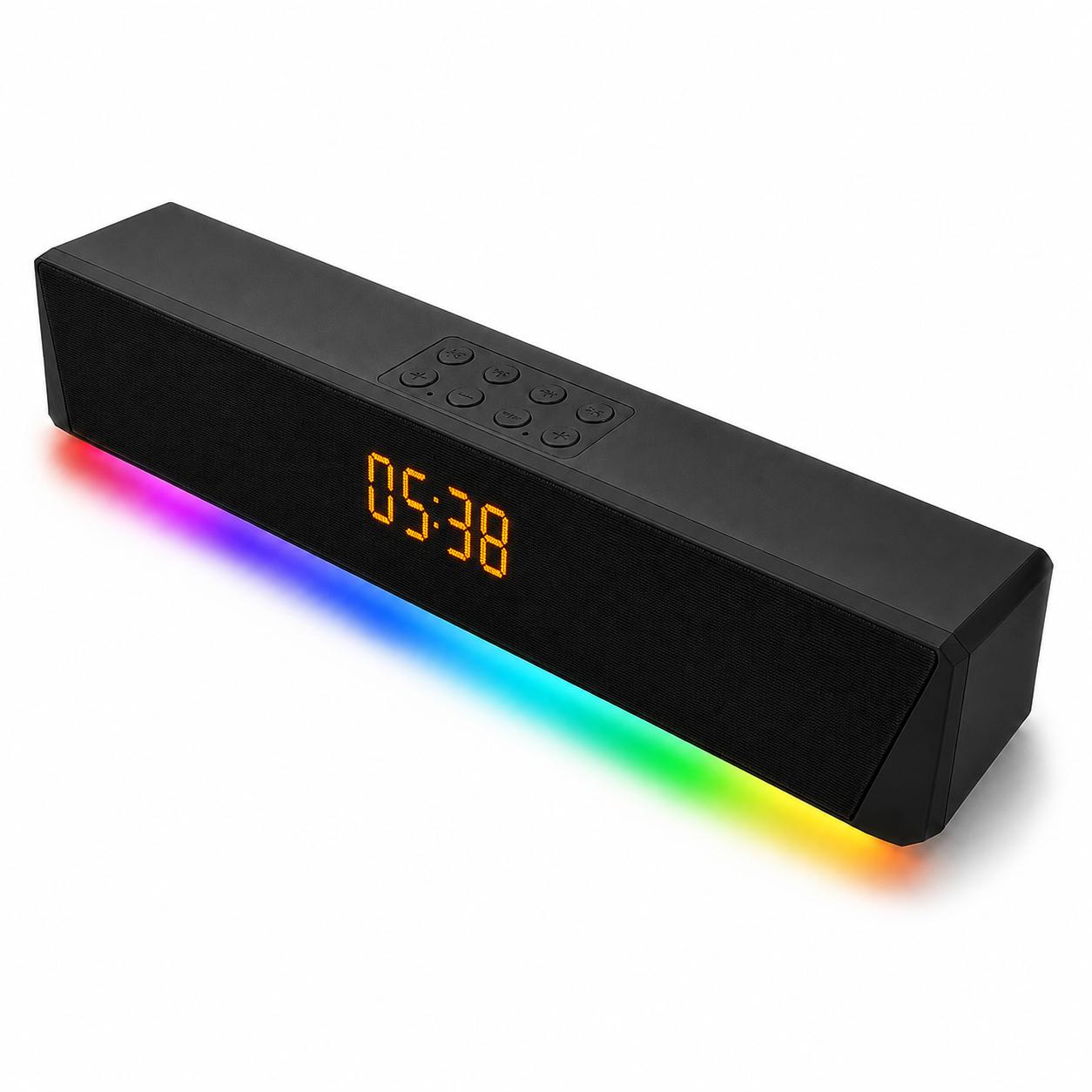 Barra de Sonido Inalámbrica Bluetooth RGB Recargable