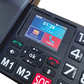 Teléfono Senior de Mesa 4G LTE con Pantalla y Botón S O S