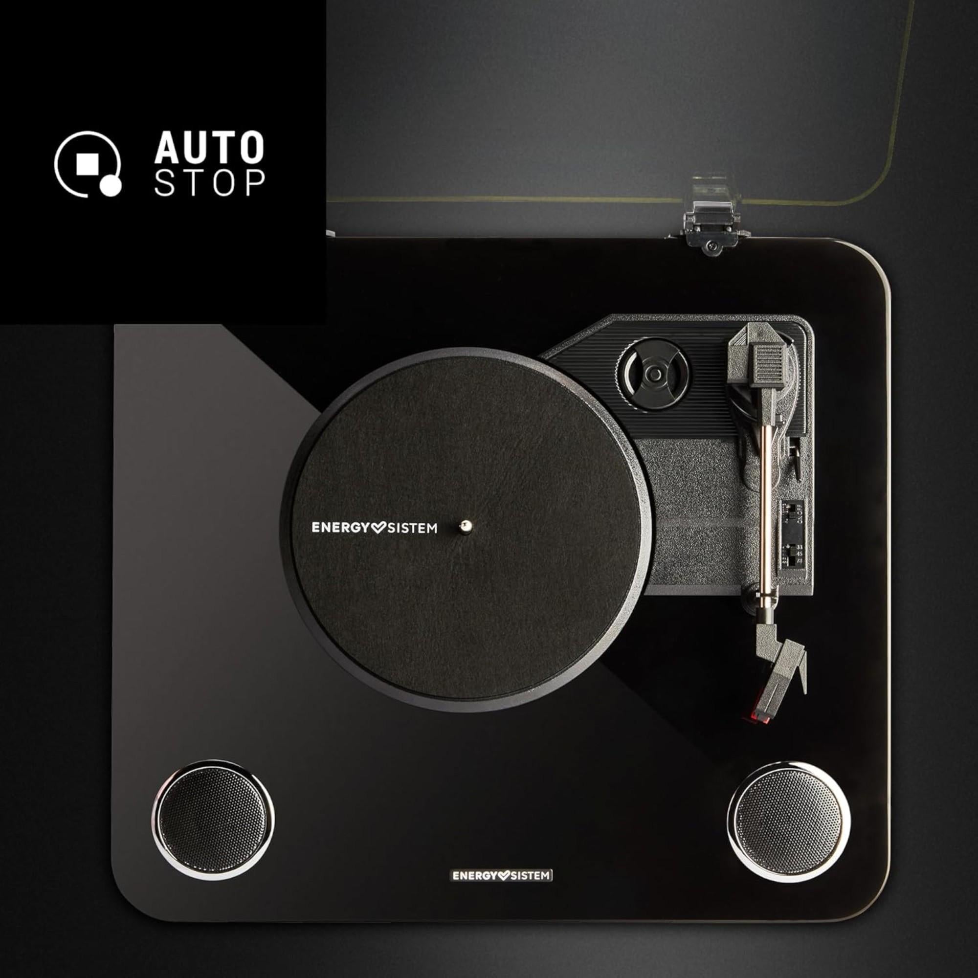 Toca Discos de Vinilo Energy Sistem BlackSpin Bluetooth 10W