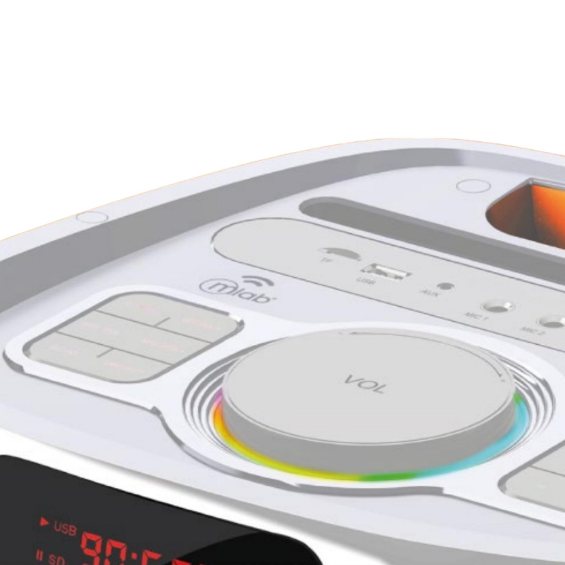 Parlante Karaoke Flaming BIG BASS Dual 8" MicWireless 60WRMS