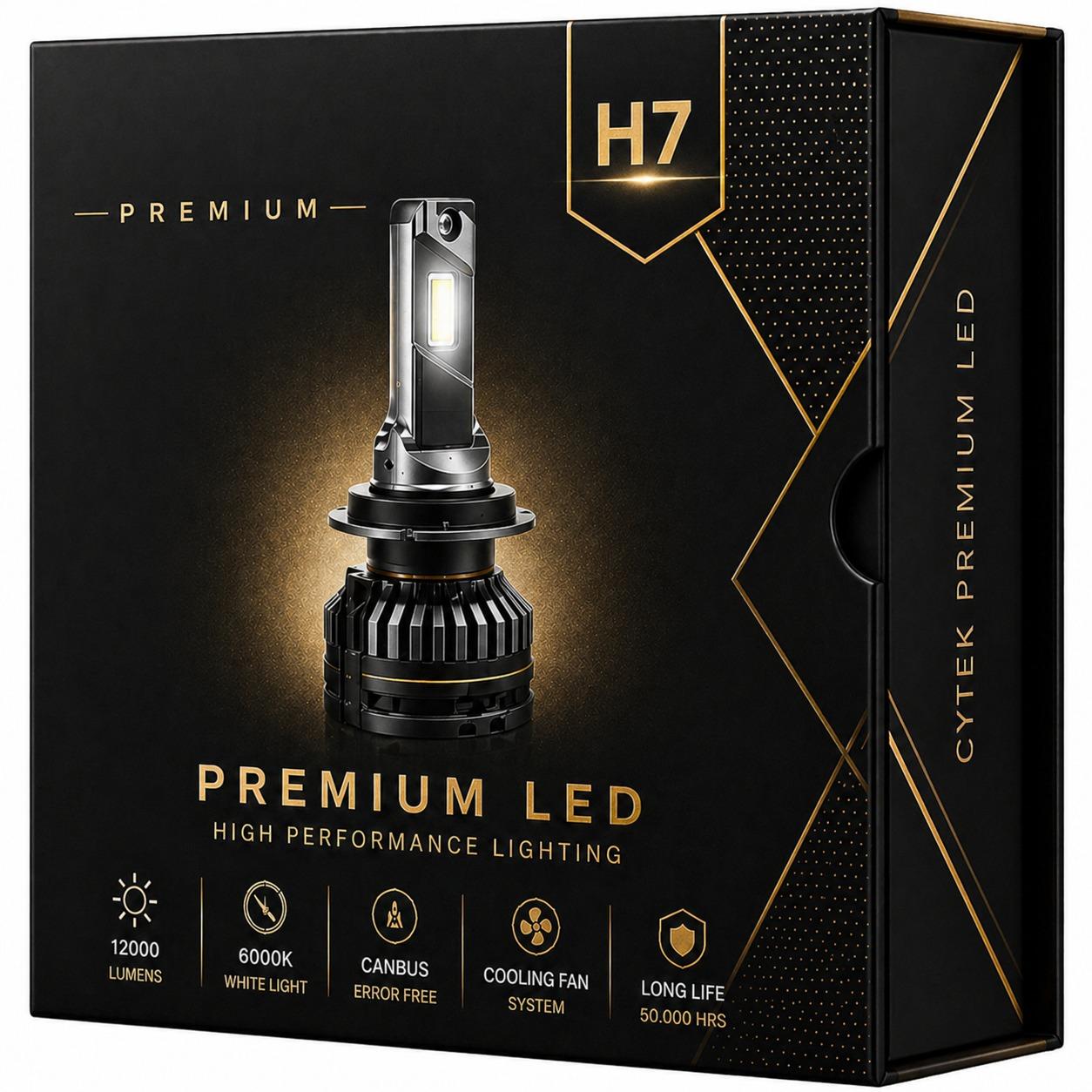 Kit de Luces Turbo LED H7 Canbus 65W Premium Ligth 12000Lm