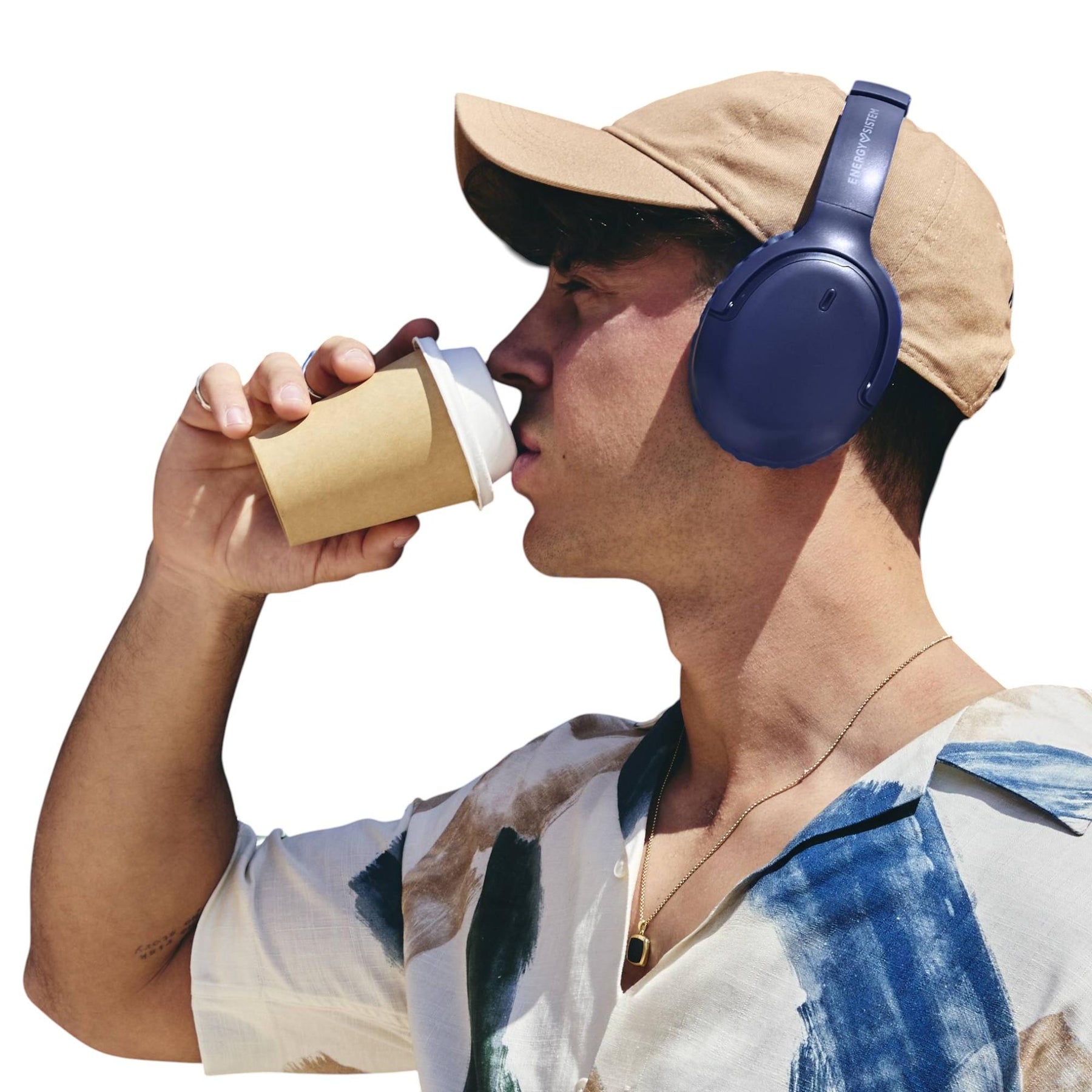 Audífonos Bluetooth Energy Sistem Rizz Fold Navy Deep Bass 50 Hrs