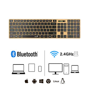 Teclado Dual Wireless Bluetooth + USB 2G Slimstar Copilot AI