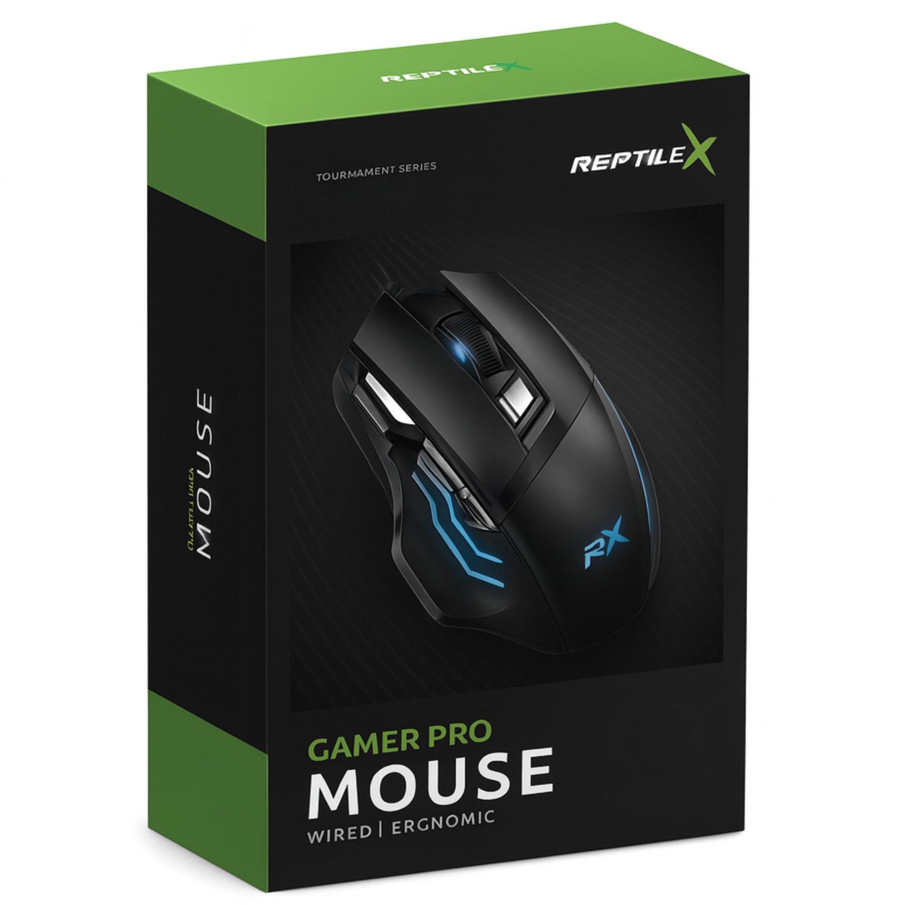 Mouse ReptileX Ergonomico RX-0047 RGB | 7 Botones | 2400 DPI