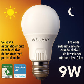 Ampolleta LED Samsung 9W con Sensor de Luz & Encendido Automático