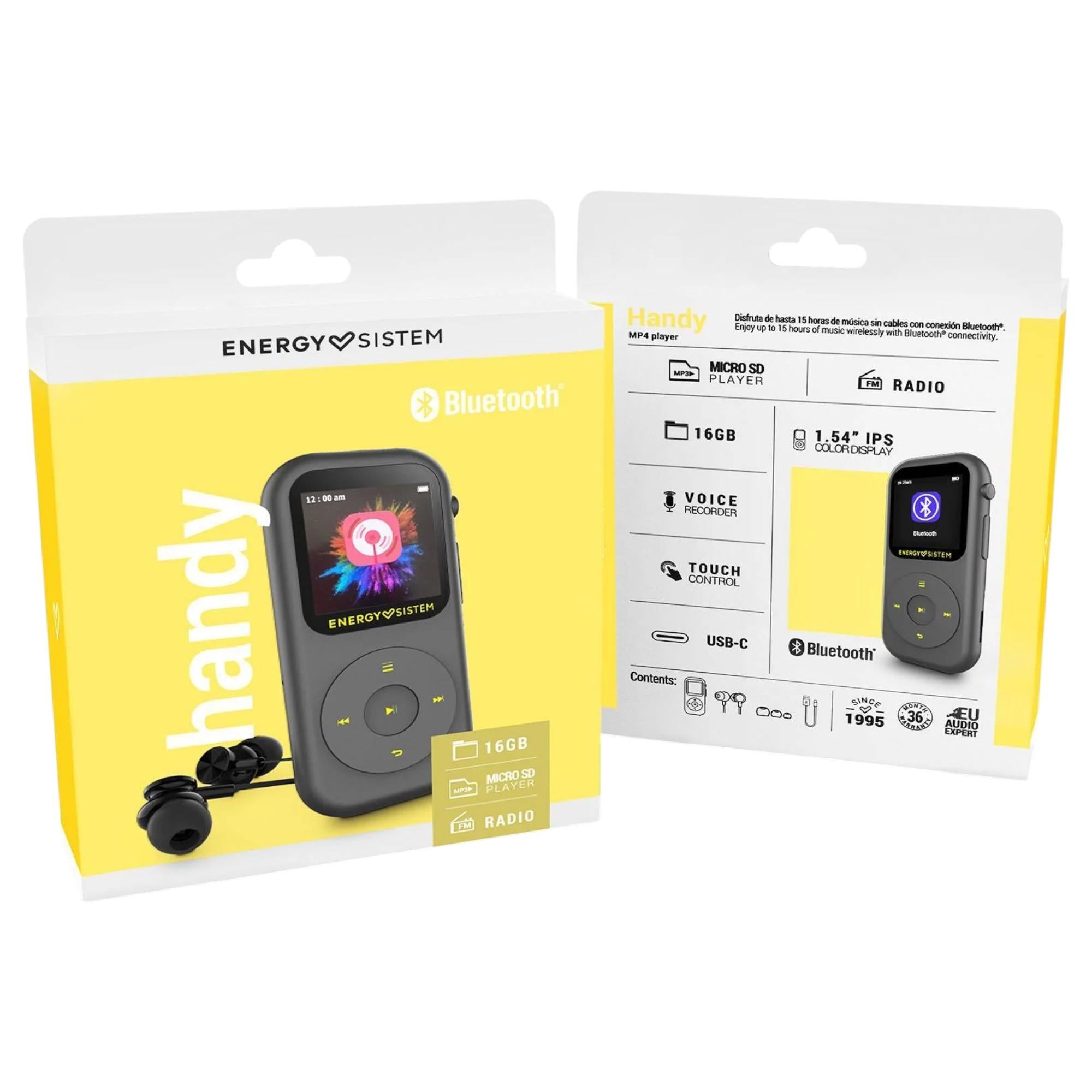 Reproductor MP4 & Mp3 Energy Sistem Handy 16GB Bluetooth/ FM