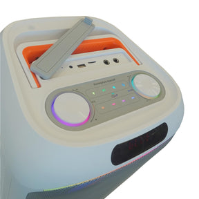 Parlante Karaoke 6" Flaming Party Bass White MicWireless 45W