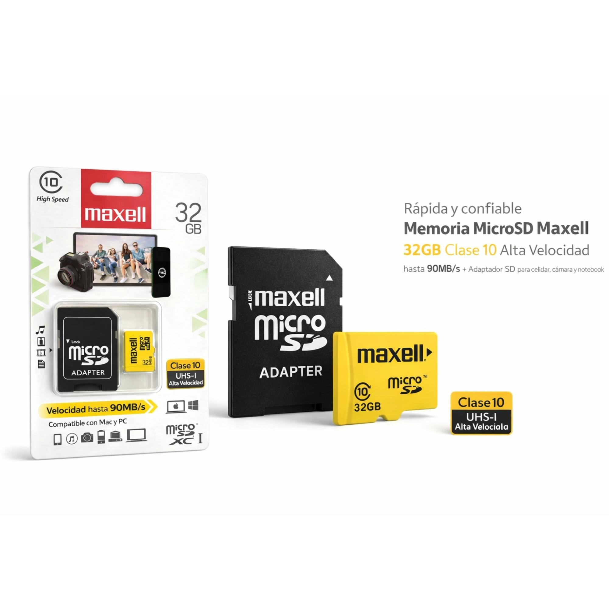 Memoria MicroSD Maxell 32GB Clase 10 High Speed UHS-1