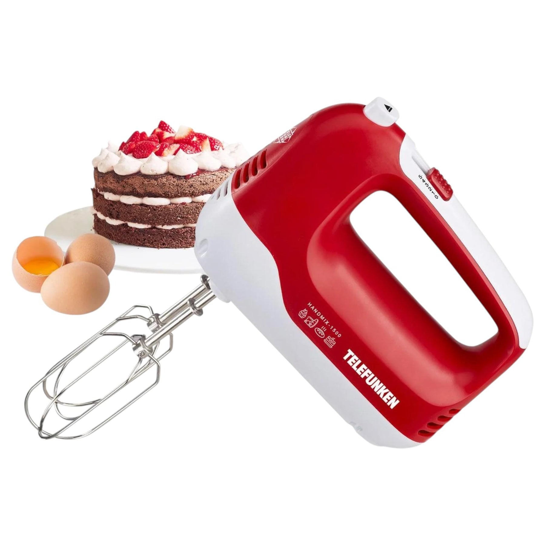 Batidora de Mano Telefunken 300W  5 Speed HANDMIX-1500