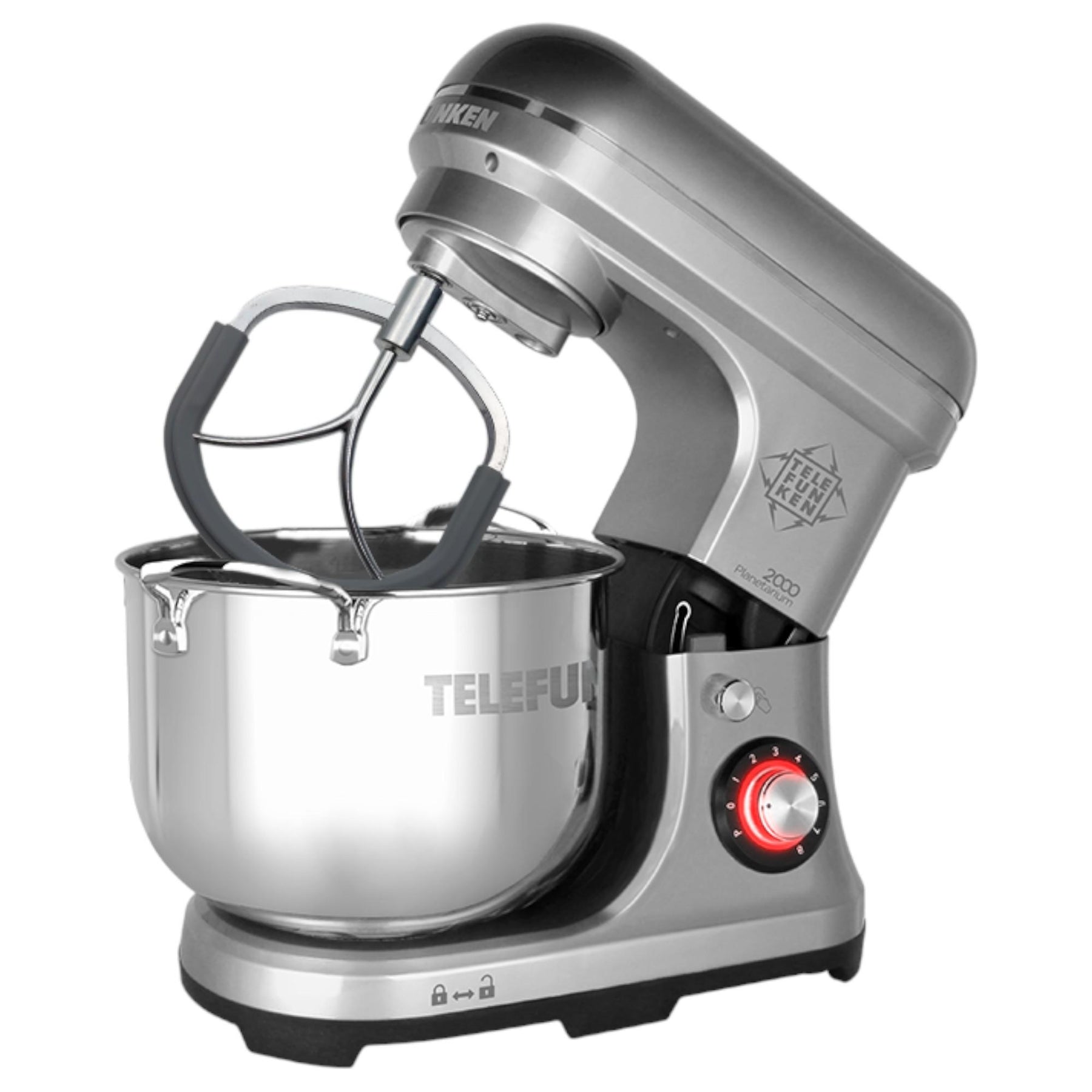 Batidora de Mesa Planetaria Telefunken 2000W 10L Vintage