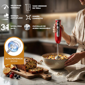 Batidora de Inmersión Telefunken 800W + Acc Multifuncionales