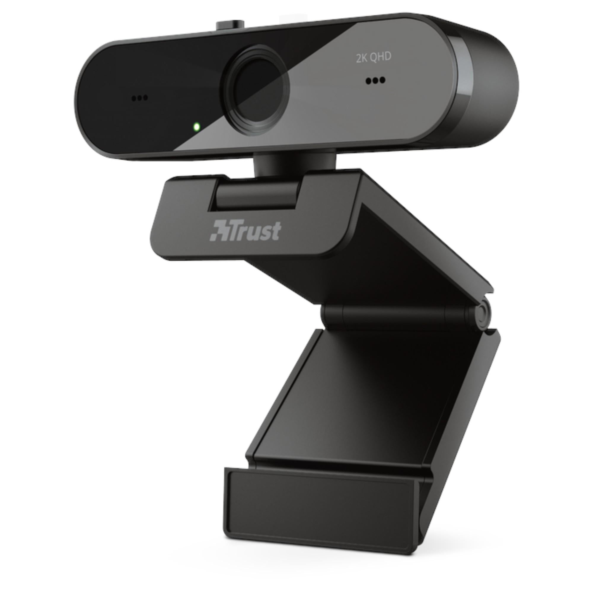 Webcam QHD 2K Profesional Trust Taxon Black Muiltiplataforma