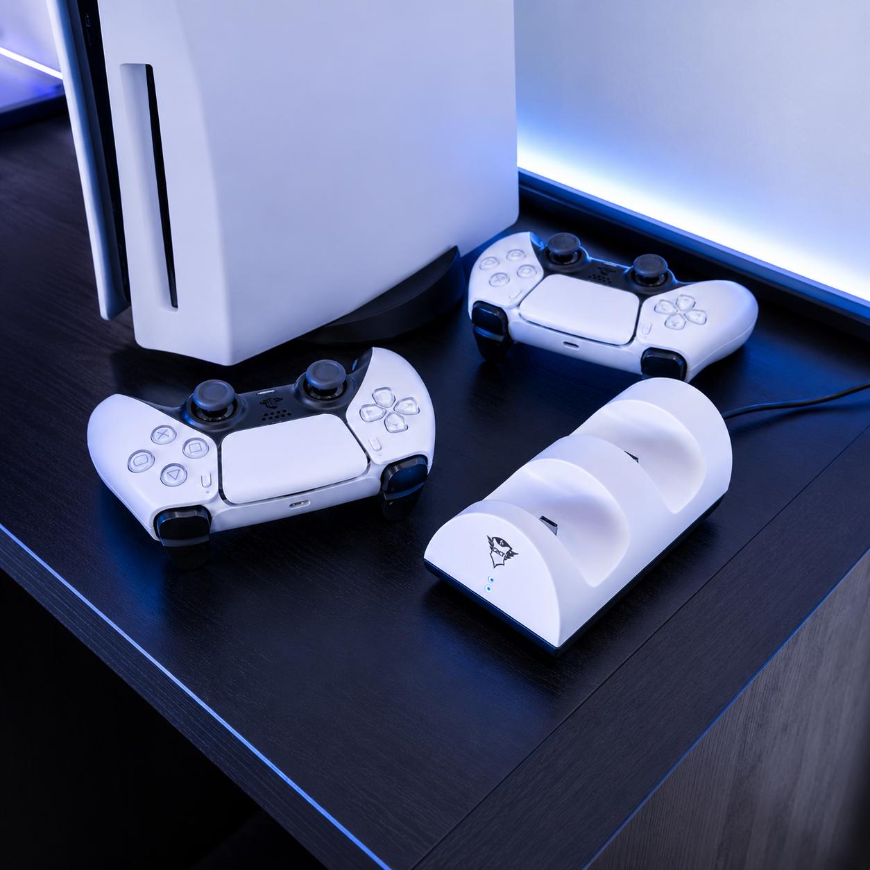 Base Carga Dual para Controles PS5 DualSense Trust GXT 254